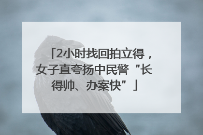 2小时找回拍立得，女子直夸扬中民警“长得帅、办案快”