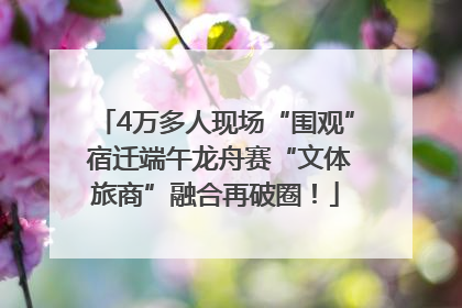 4万多人现场“围观” 宿迁端午龙舟赛“文体旅商”融合再破圈！