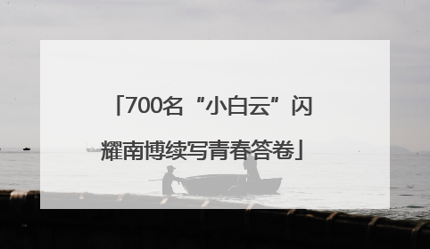 700名“小白云”闪耀南博续写青春答卷